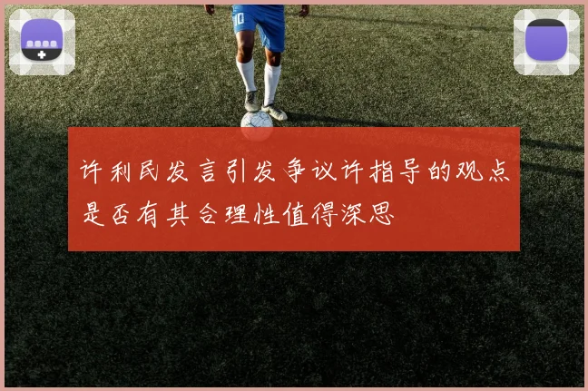 许利民发言引发争议许指导的观点是否有其合理性值得深思